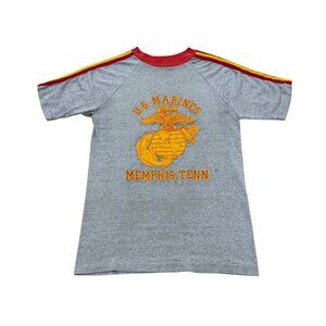 Vintage 1970s Velva Sheen U.S. Marines Memphis Tennessee Raglan T-Shirt